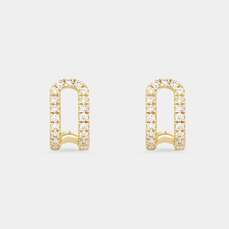 mc7e6 link stud hoop earrings jewels