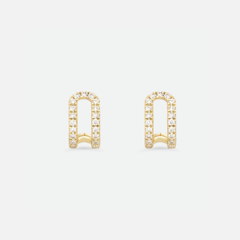 mc7e6 link stud hoop earrings jewels