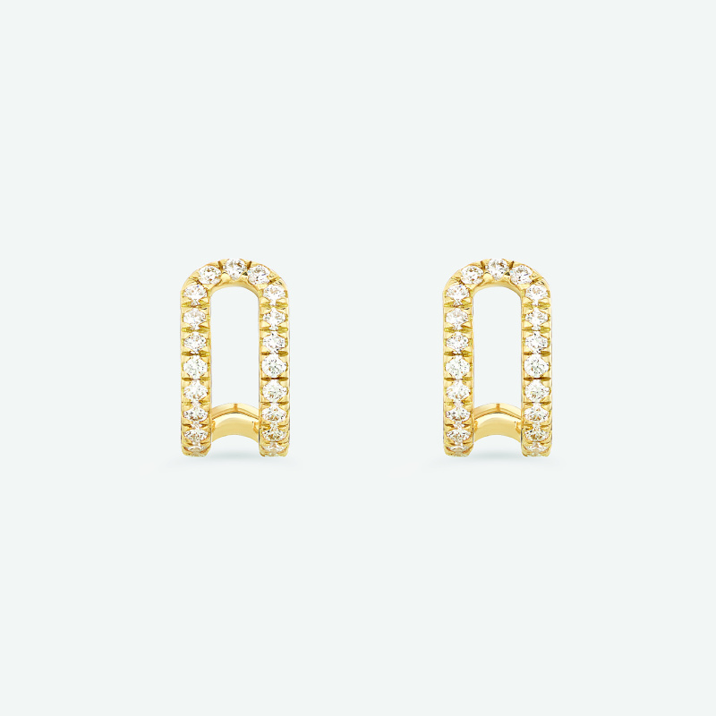 mc7e6 link stud hoop earrings jewels