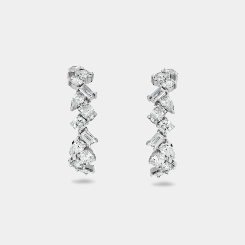 mc3e2 multi shape diamonds hoop earrings jewels