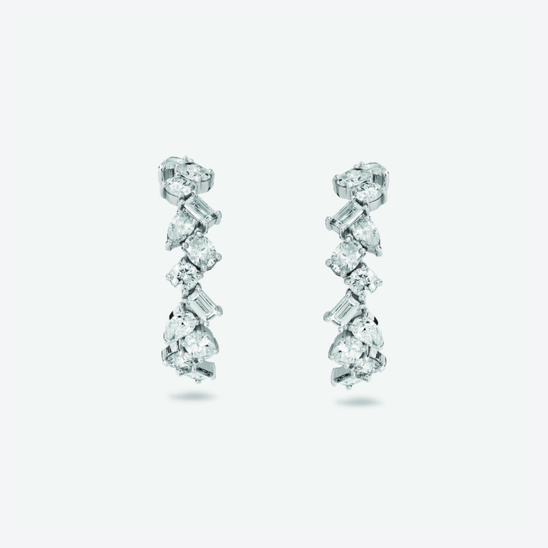 mc3e2 multi shape diamonds hoop earrings jewels