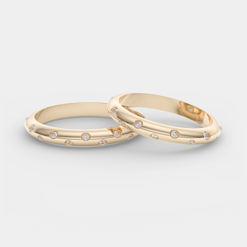 lewb71 minimalist couples ring ii 18k gold with diamonds jewels