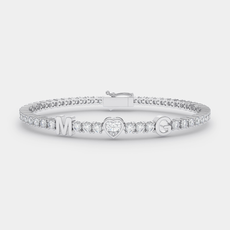 mc12b1 unique heart riviera bracelet jewels