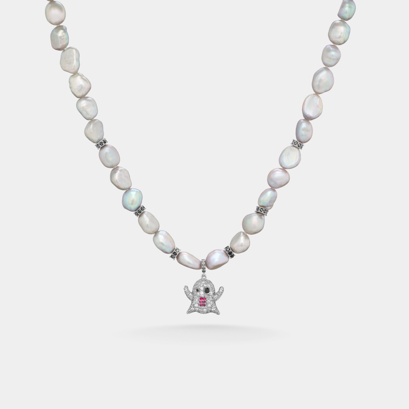 h21n2 emoji ghost necklace l jewels