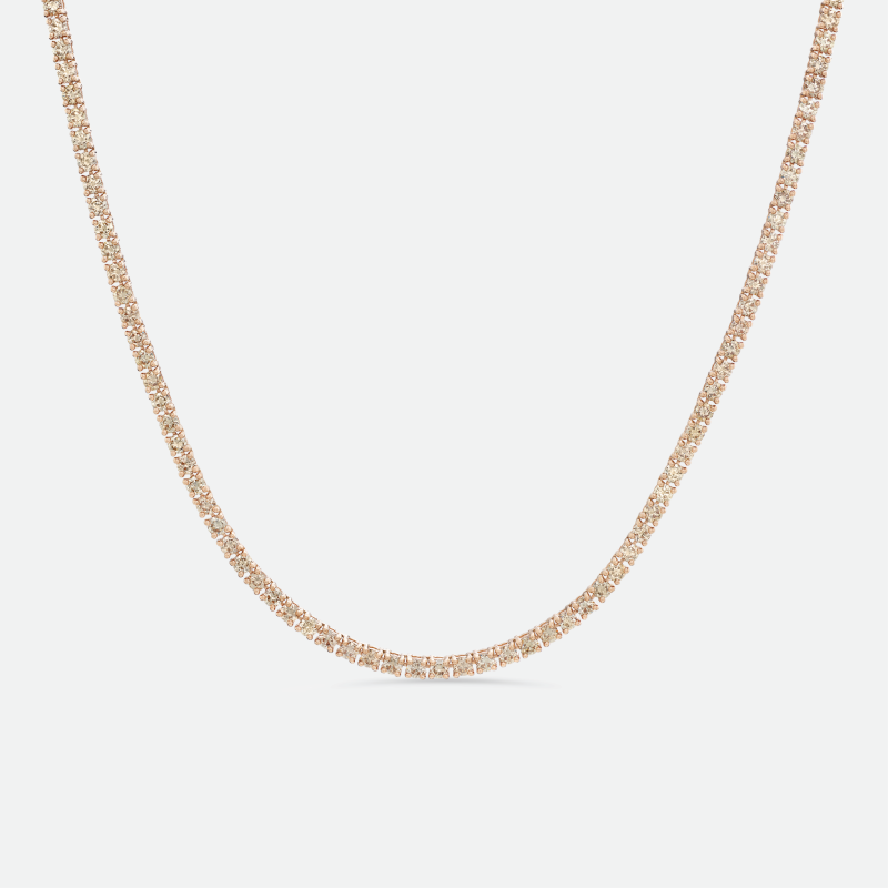 m6n3 classic riviera necklace brown w jewels