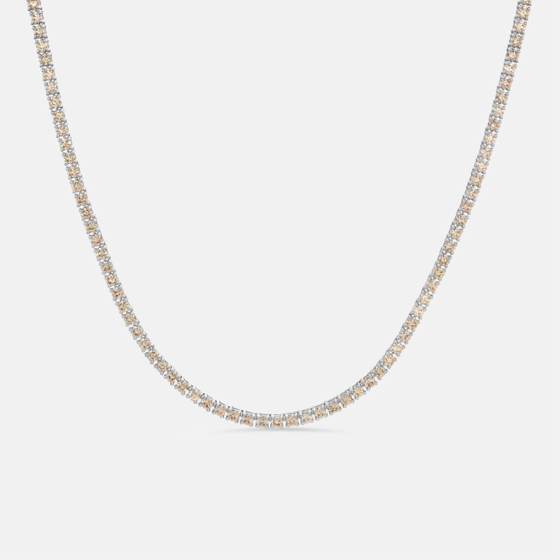 m6n3 classic riviera necklace brown w jewels