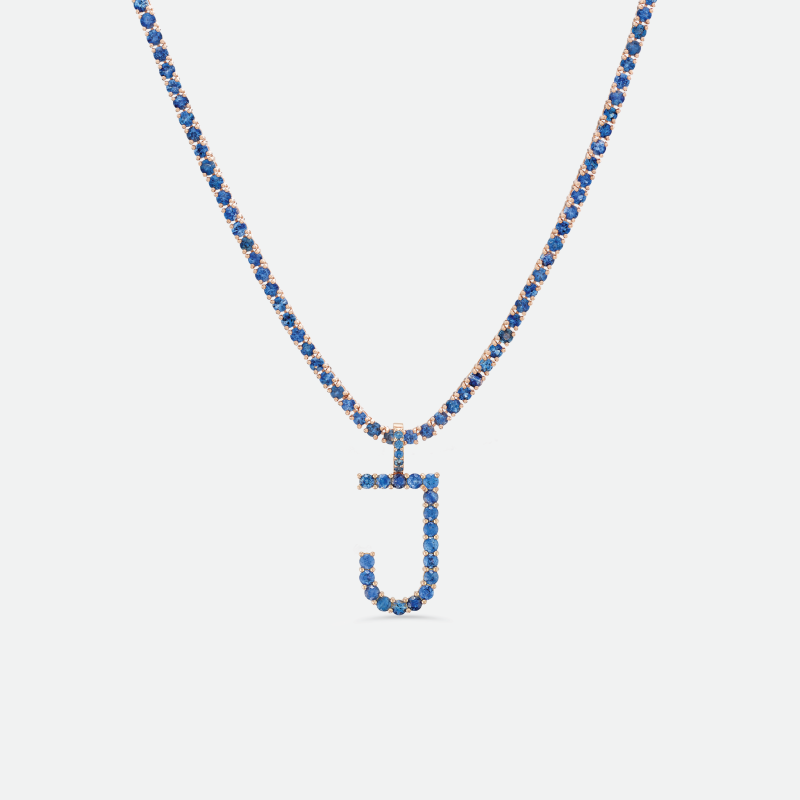 h15n5 exclusive initial riviera necklace blue jewels