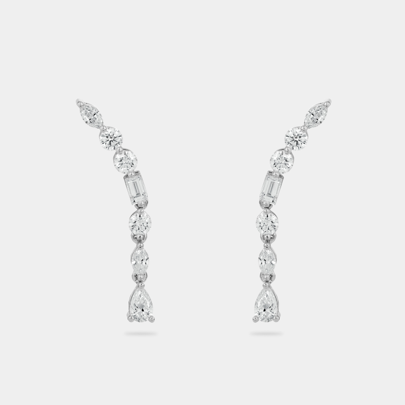 m2e4 pear and shape cascade earrings jewels