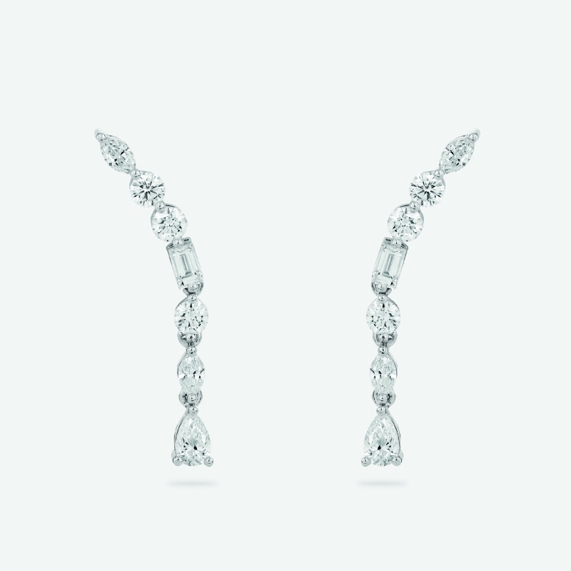 m2e4 pear and shape cascade earrings jewels
