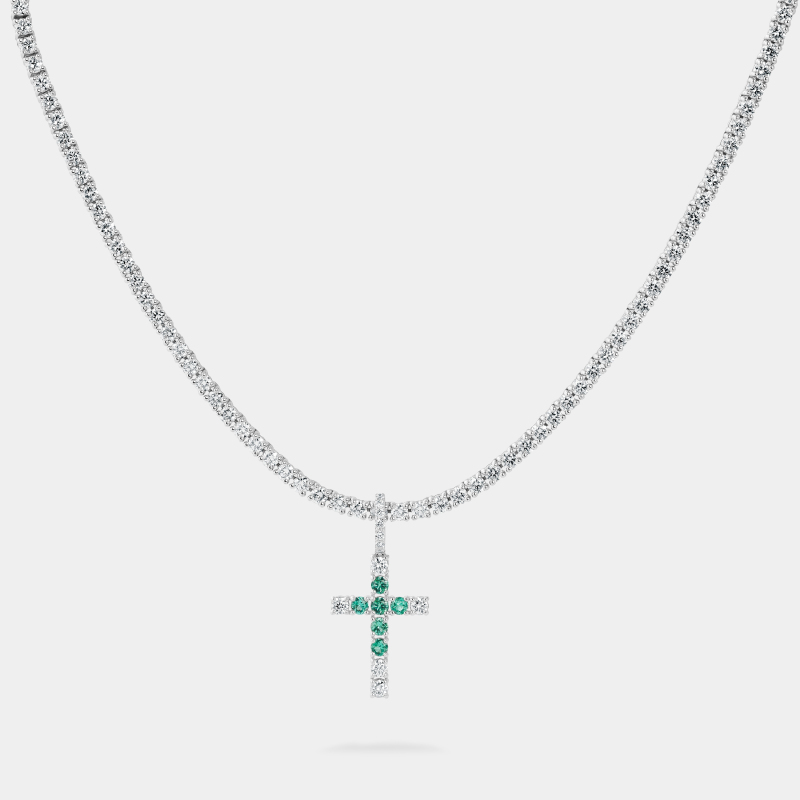 h15n7 exclusive number cross necklace jewels