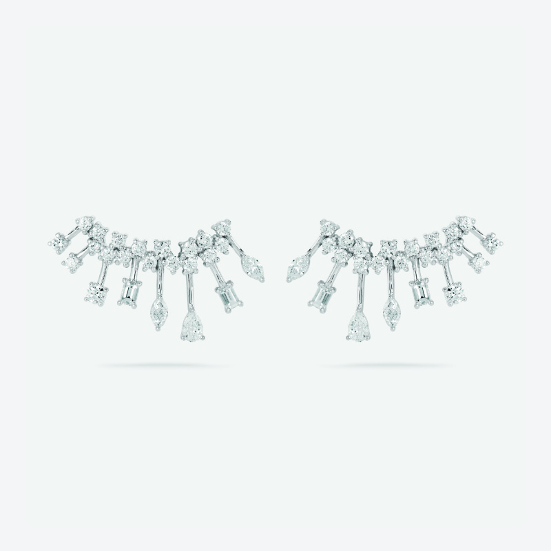 m3e3 multi shape diamonds flow earrings jewels