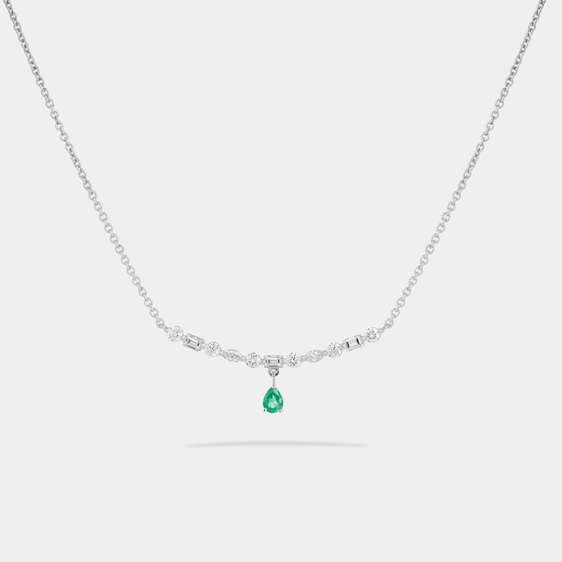 m2n1 e pear and shape emerald necklace jewels