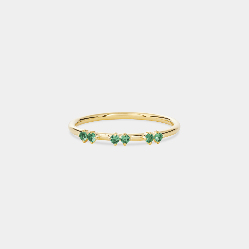m19r3e minimal round ring emerald jewels