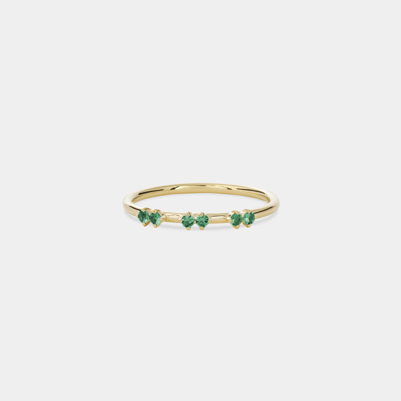 m19r3e minimal round ring emerald jewels