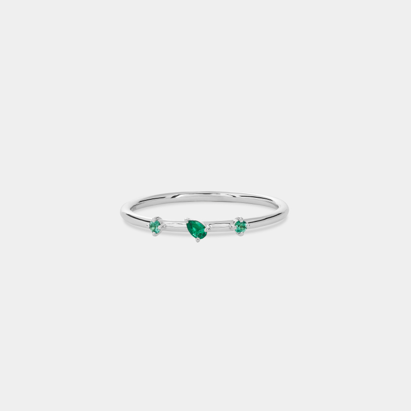 m19r1e minimal pear ring emerald jewels