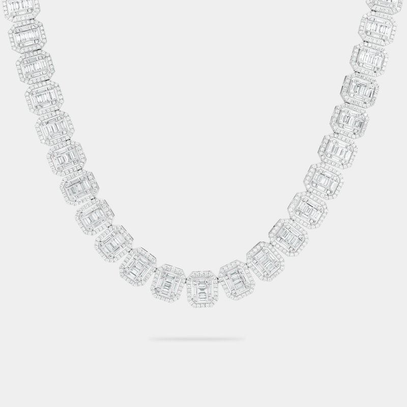 hc10n baguette diamond necklace jewels