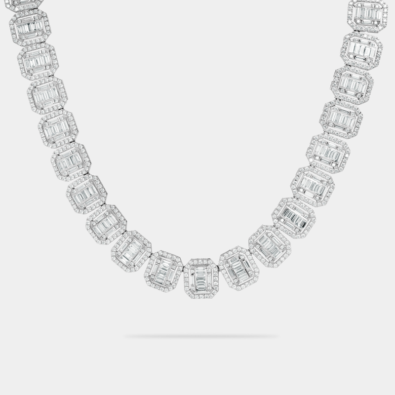 hc10n baguette diamond necklace jewels
