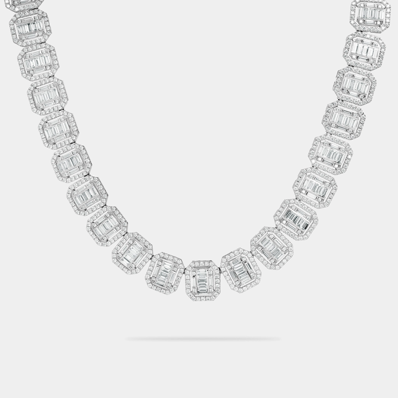 hc10n baguette diamond necklace jewels