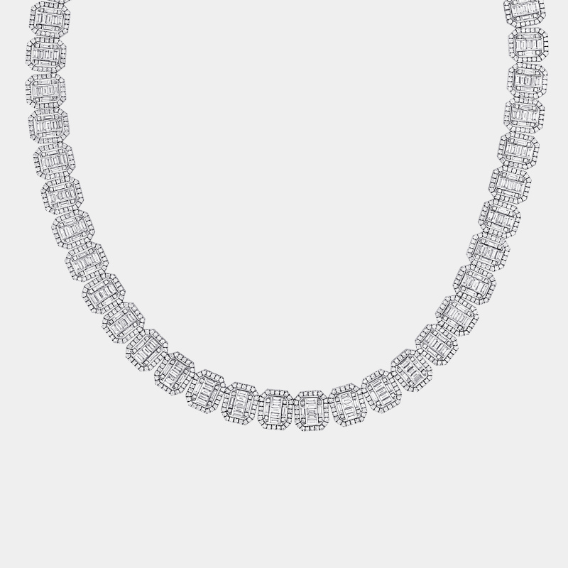 hc10n baguette diamond necklace jewels