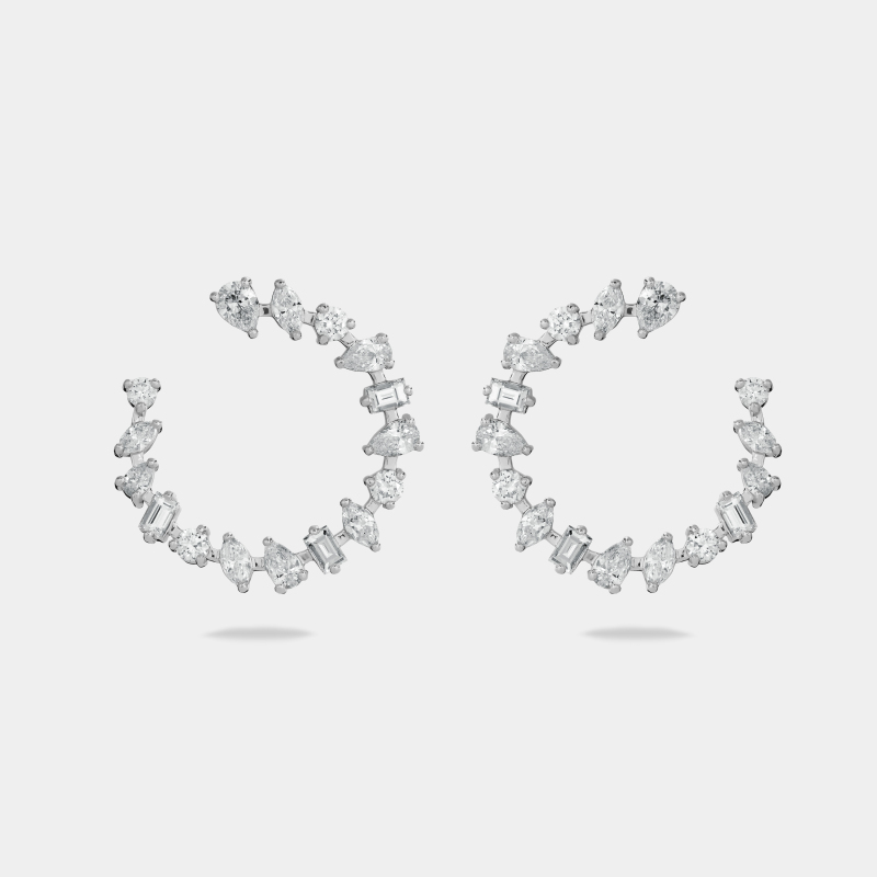 mc3h multi shape diamonds hoop earrings jewels