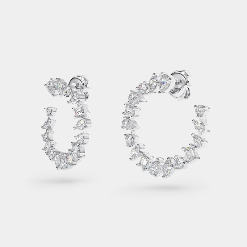 mc3h multi shape diamonds hoop earrings jewels
