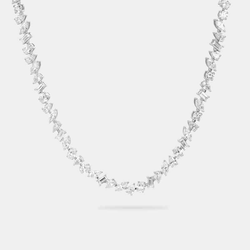 mc3n multi shape diamonds necklace jewels