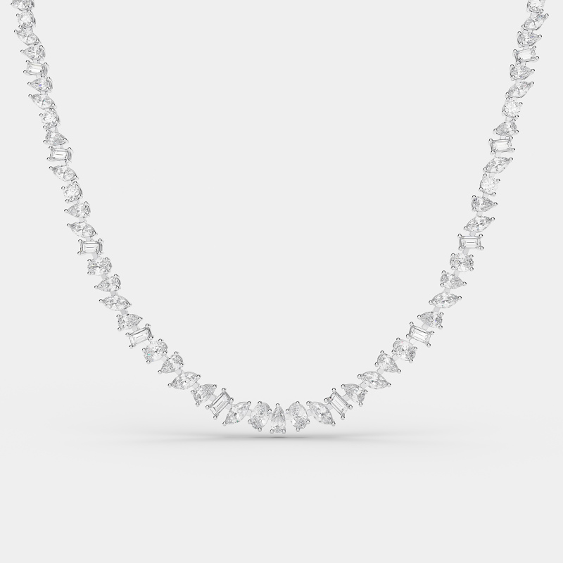 mc3n multi shape diamonds necklace jewels